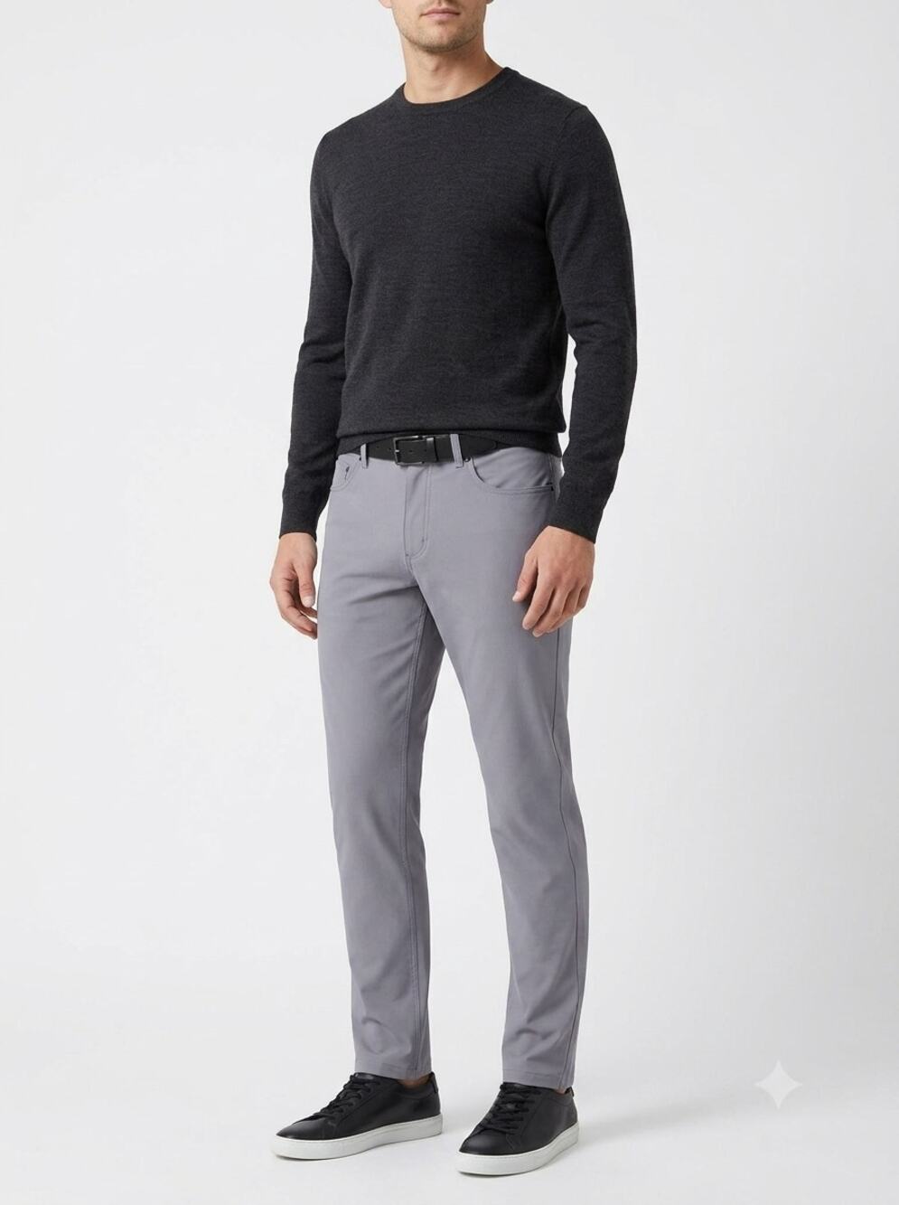 Nike Golf Chino Pants Mens 34x32 Gray Slim Fit Flat Front Woven 5-Pocket Formal